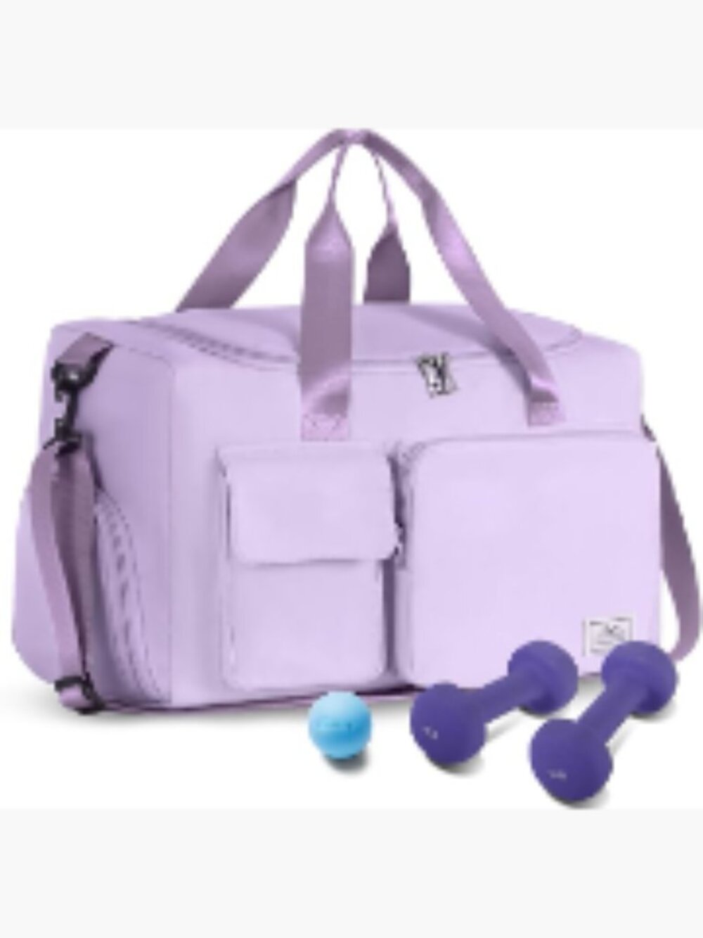 Women's Gym Duffle Bag with Shoes Compartment Wet Pocket Travel Weekender